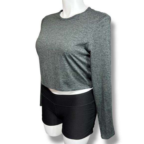 Girlfriend Collective Womens Athletic Crop Top Long Sleeve Pullover Green XXL - Picture 5 of 6